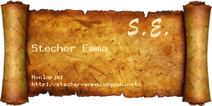 Stecher Emma névjegykártya